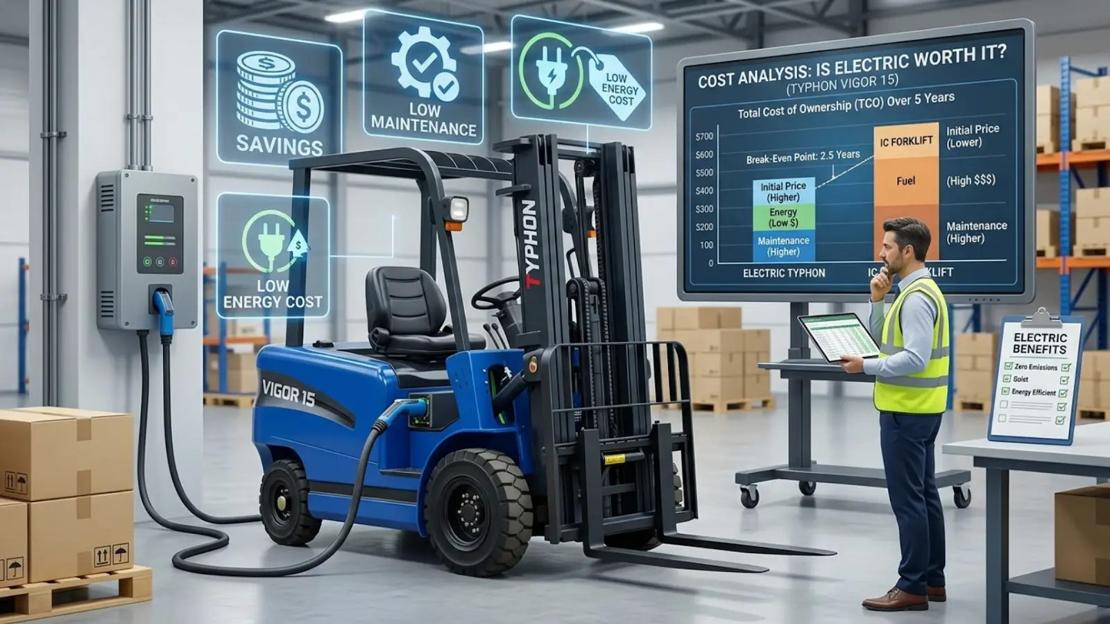 Electric Forklift Cost Analysis and Warehouse ROI
